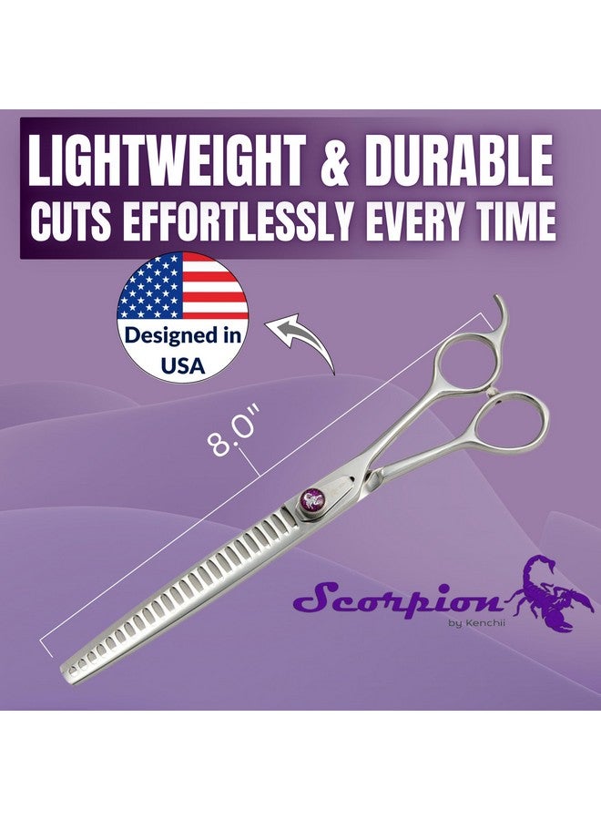 Kenchii Scorpion Dog Grooming Scissors, 24 Tooth Blending Shears, Dog Scissors for Grooming, Professional Pet Grooming Scissors, Heavy Duty, Durable and Sharp - Image 2