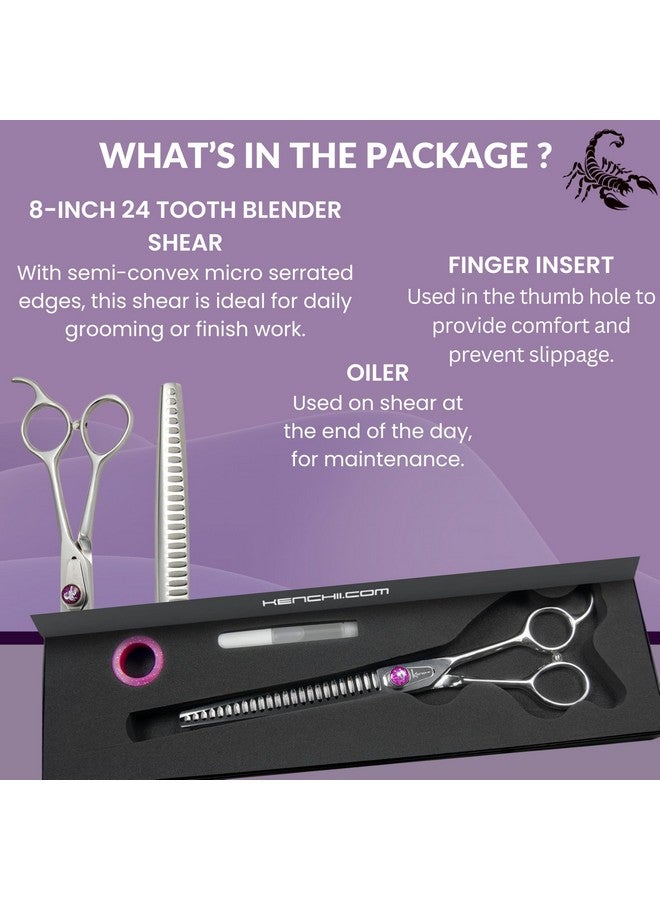 Kenchii Scorpion Dog Grooming Scissors, 24 Tooth Blending Shears, Dog Scissors for Grooming, Professional Pet Grooming Scissors, Heavy Duty, Durable and Sharp - Image 4