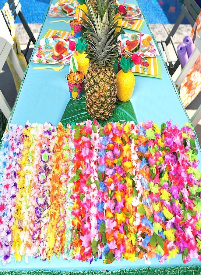 Fighting to Achieve Hawaiian Leis for Luau Party, 60PCS Tropical Flower Lei for Summer Beach Party Decor, Hawaii Luau Party Favors Decoration Tropical Birthday Party Supplies, Leis for Party Decorations - Image 4