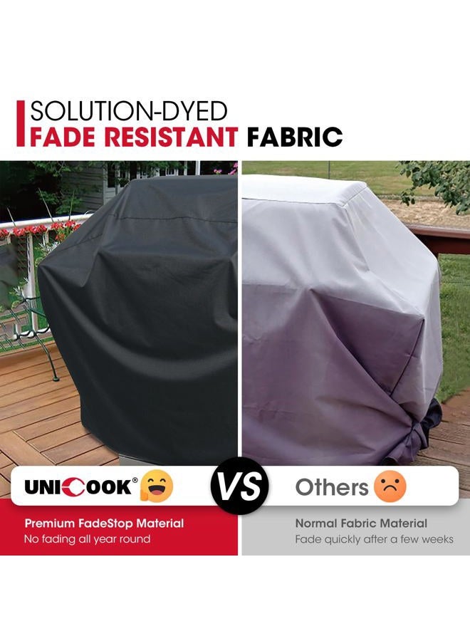 Unicook Grill Cover 55 Inch, Heavy Duty Waterproof Barbecue Gas Grill Cover, Fade and UV Resistant BBQ Cover, Durable Barbecue Cover, Compatible for Weber Char-Broil Nexgrill Grills and More - Image 4