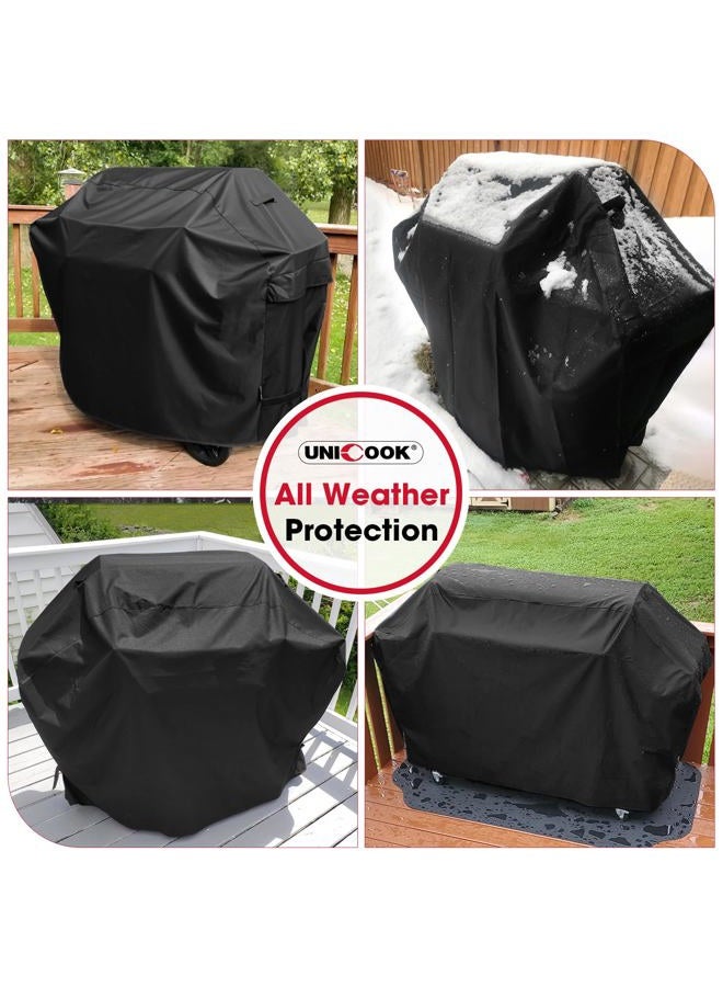 Unicook Grill Cover 55 Inch, Heavy Duty Waterproof Barbecue Gas Grill Cover, Fade and UV Resistant BBQ Cover, Durable Barbecue Cover, Compatible for Weber Char-Broil Nexgrill Grills and More - Image 2