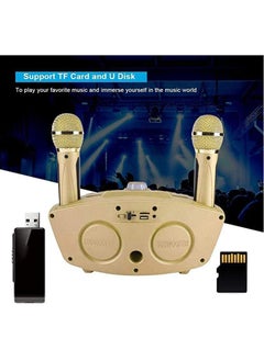 SDRD Wireless Portable Bluetooth 2X Microphone DJ Home Karaoke Speaker System Machine  - Image 4