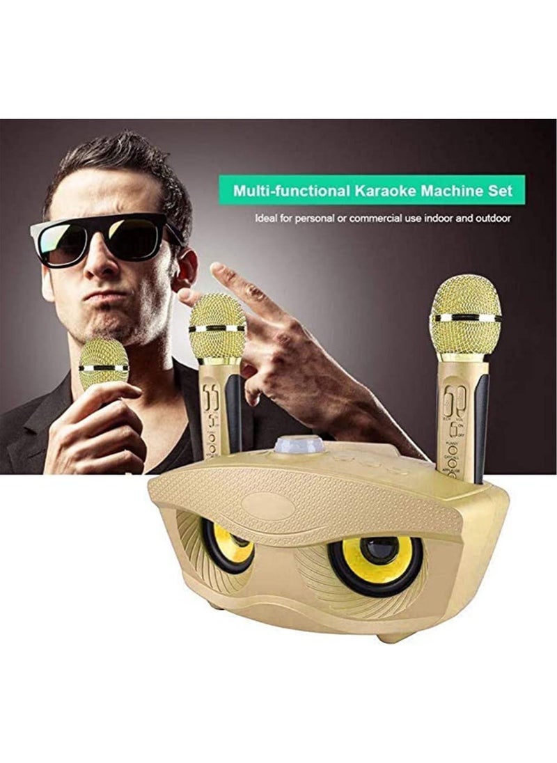 SDRD - Wireless Portable Bluetooth 2X Microphone DJ Home Karaoke Speaker System Machine - Image 1