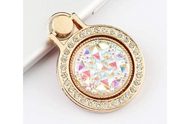 KolorFish Phone Ring Finger Grip, Luxury Universal Mobile Holder Stand, 3D Ring Finger Grip for Mobile Tablet (Jewel Gold) - Image 1