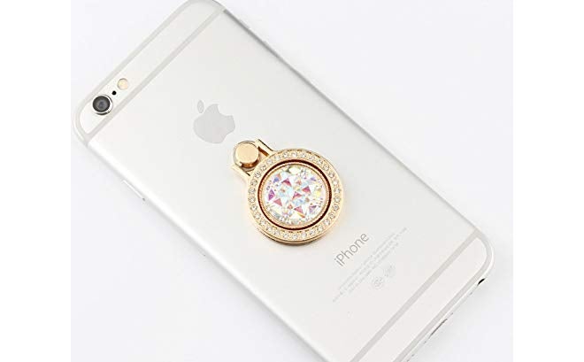 KolorFish Phone Ring Finger Grip, Luxury Universal Mobile Holder Stand, 3D Ring Finger Grip for Mobile Tablet (Jewel Gold) - Image 2