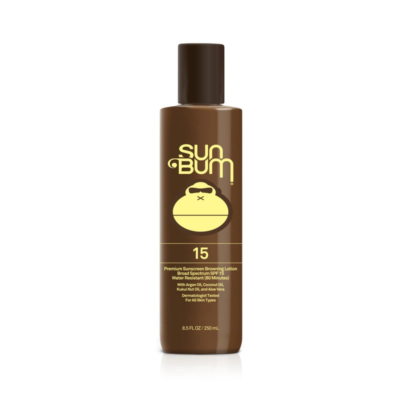 Sun Bum SPF 15 Browning Body Lotion  WaterResistant Broad Spectrum Moisturizing Tanning Lotion with Vitamin E  Hawaii 104 Act Compliant Made Without Octinoxate  Oxybenzone  85 Fl Oz