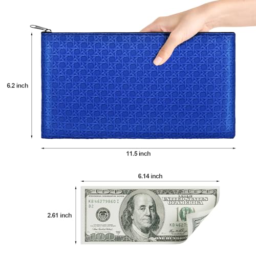 Wteehn 2pack Money Bag Cash Zipper Pouch Bank Bags Cash Wallet Cosmetic Receipts Coins Small Tools Organizing Storage Bag - Image 3