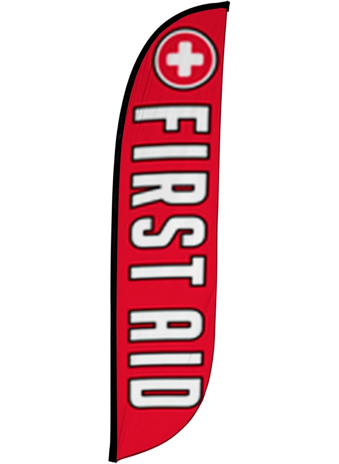 LookOurWay LookOurWay Feather Flag  12ft Tall Advertising Flag Banner for Business and Events Promotion  Flag Only  Health Care Themed  First Aid 10M1200245  - Image 1