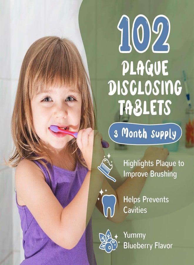 Tooth Troops Plaque Disclosing Tablets for Kids & Adults. 102 Count. Blueberry Flavor. Tested and Created by Dentists. Plaque Tablets Help Build Healthy Brushing Habits. - Image 3