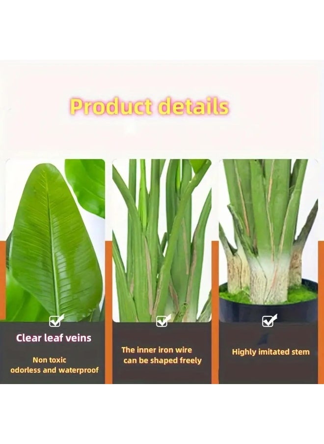 Decorhills DECORHILLS FRAMES & DECOR Artificial Bird of Paradise (Strelitzia Nicolai) for Living Room, Bedroom, Balcony, Garden, Office, Height 160cm  - Image 5