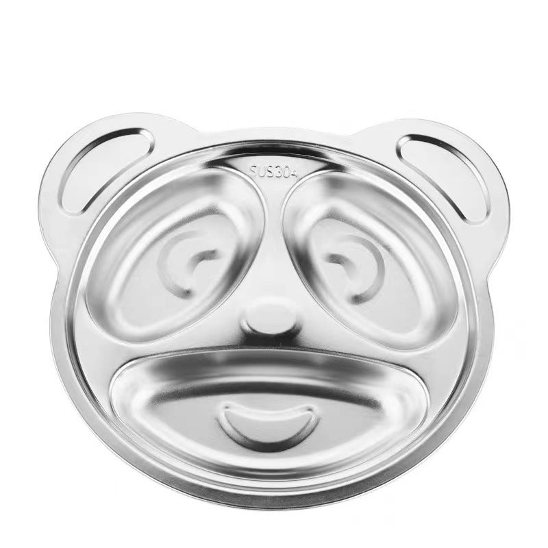 Children'S Dinner Plate 304 Stainless Steel Anti-Fall Kindergarten Canteen Student Divided Lunch Box Soup Bowl Set Fast Food Rice Plate - Image 4
