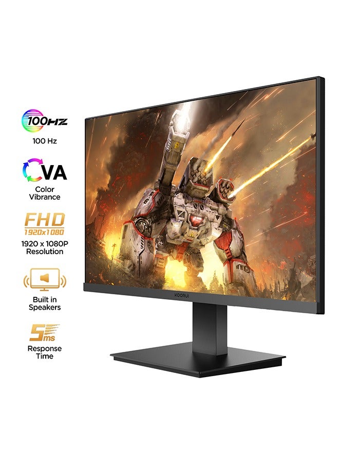 KOORUI 22-Inch Full HD Monitor 1920 x 1080, 100Hz Refresh Rate, 5ms Response Time, sRGB 99% Color Gamut, 72% NTSC, 3000: 1 Static Contrast, 16.9 Screen Ratio, 16.7m Maximum Color, Built-in Speaker, Tilt Adjustable, VESA Compatible, HDMI and VGA, Eye Protection, Free-sync, G-sync Compatible | S01  - Image 3