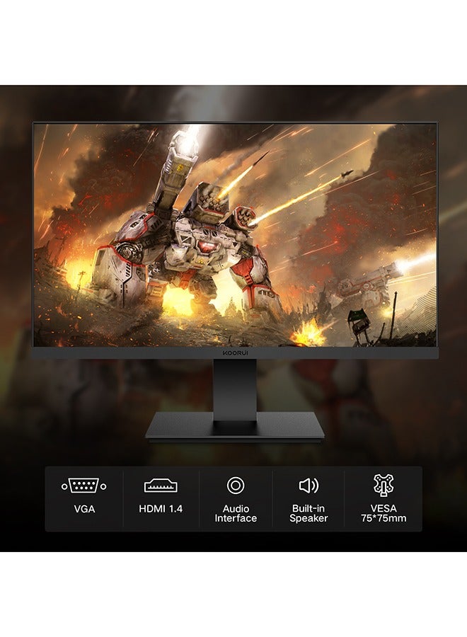 KOORUI 22-Inch Full HD Monitor 1920 x 1080, 100Hz Refresh Rate, 5ms Response Time, sRGB 99% Color Gamut, 72% NTSC, 3000: 1 Static Contrast, 16.9 Screen Ratio, 16.7m Maximum Color, Built-in Speaker, Tilt Adjustable, VESA Compatible, HDMI and VGA, Eye Protection, Free-sync, G-sync Compatible | S01  - Image 4