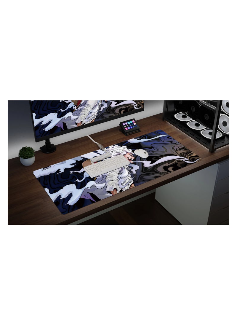 Extended Large Gaming Mouse Pad 100 X 50 cm XXL Full Desk Art style & Mousepad Non-Slip Rubber Base Big Keyboard Mat with Stitched Edges water resist for Gaming from Yasa ( Luffy )