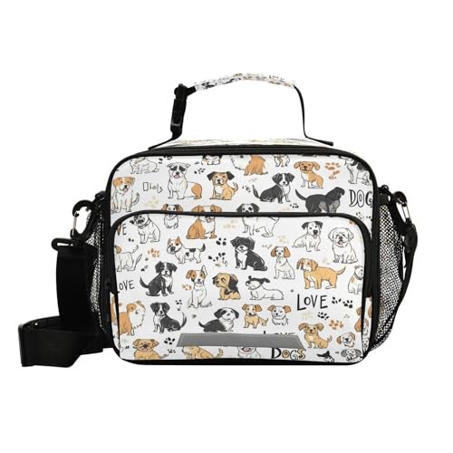 Kcldeci Dog Insulated Lunch Bag for Women/Men Breeds Puppy Pet Reusable Lunch Box for Office Work School Picnic Beach - Leakproof Cooler Tote Bag Freezable Lunch Bag - Image 1