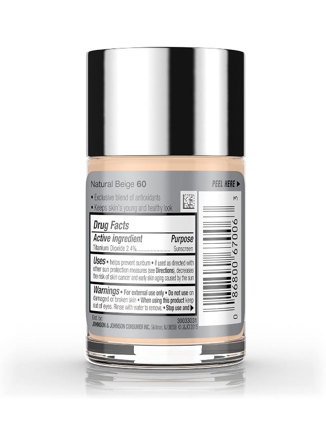 Neutrogena Healthy Skin Liquid Makeup Foundation, Broad Spectrum Spf 20 Sunscreen, Lightweight And Flawless Coverage Foundation With Antioxidant Vitamin E And Feverfew, Natural Beige, 1 Fl. Oz (Pack Of 1) - Image 4