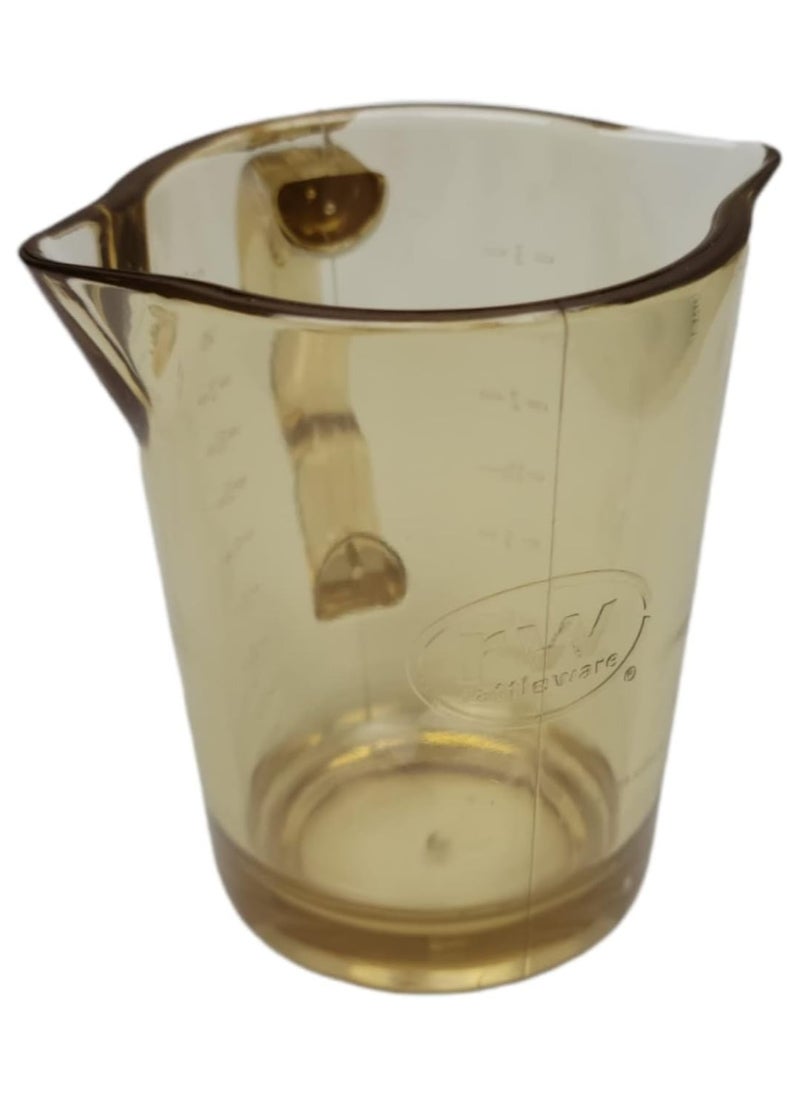 Rattleware Rattleware Yellow Double Spouted 3 Oz Polycarbonate Plastic Pitcher – Barista Measuring Cup, Small Measuring Glass, Espresso Pouring Pitcher, Measuring Cup with Marks, Commercial Measuring Tool  - Image 1