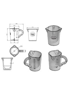 Rattleware Rattleware Yellow Double Spouted 3 Oz Polycarbonate Plastic Pitcher – Genuine Barista Measuring Cup with Graduated Marks – High-Volume, Commercial-Grade for Swift Pouring  - Image 2