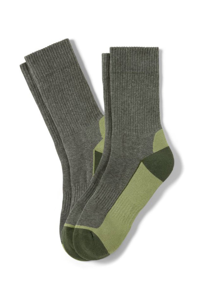 Tchibo - Men 2 Pairs Textured Outdoor Socks, Sage Green - Image 1