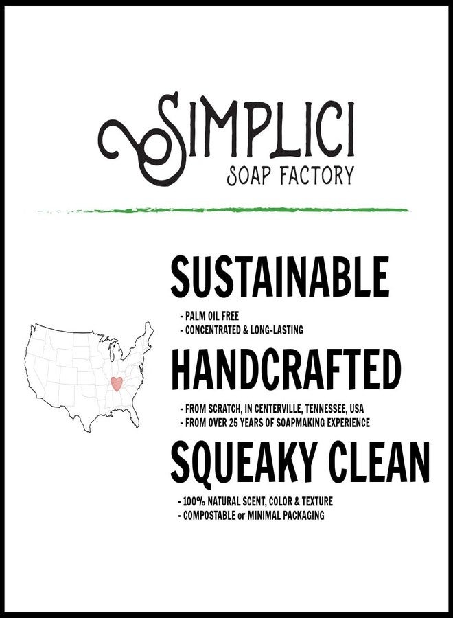 Simplici Green Tea, Mint & Clay Natural Soap (smooth + pure essential oils) 6 Bar Value Bag. Palm Free - Image 2