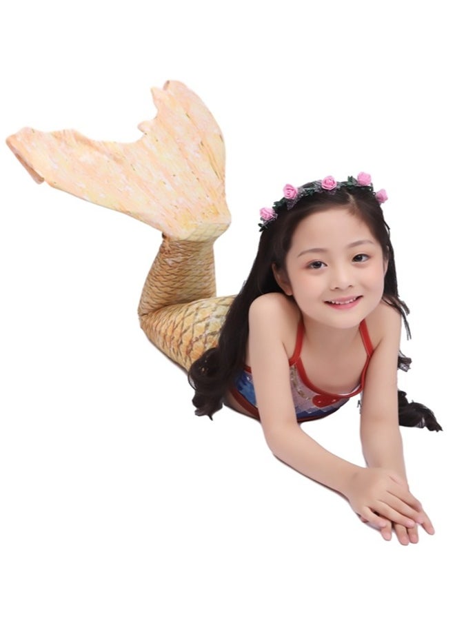 MissTiara - Children's Mermaid Swimsuit Set Mermaid Tail Swimsuit Mermaid Costume With a Set of Children's Jewelry - Image 1