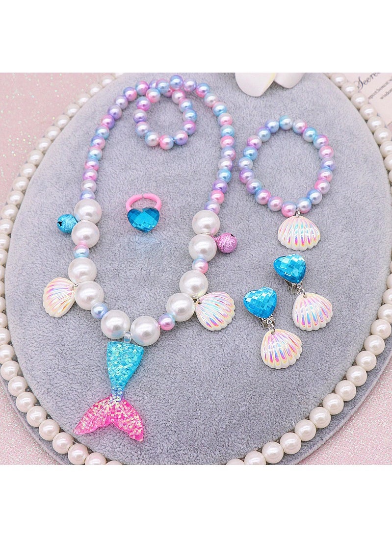 MissTiara - Children's Mermaid Swimsuit Set Mermaid Tail Swimsuit Mermaid Costume With a Set of Children's Jewelry - Image 1