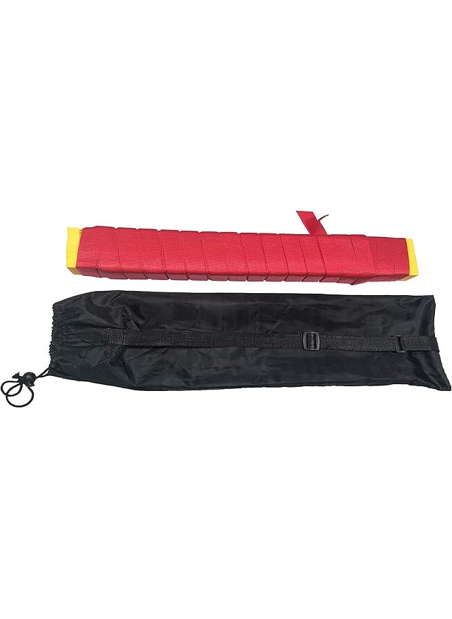 PROMASS Unisex Adult Em-9337-Ry 16 Lungs Speed Agility Ladder - Red, Small  - Image 1