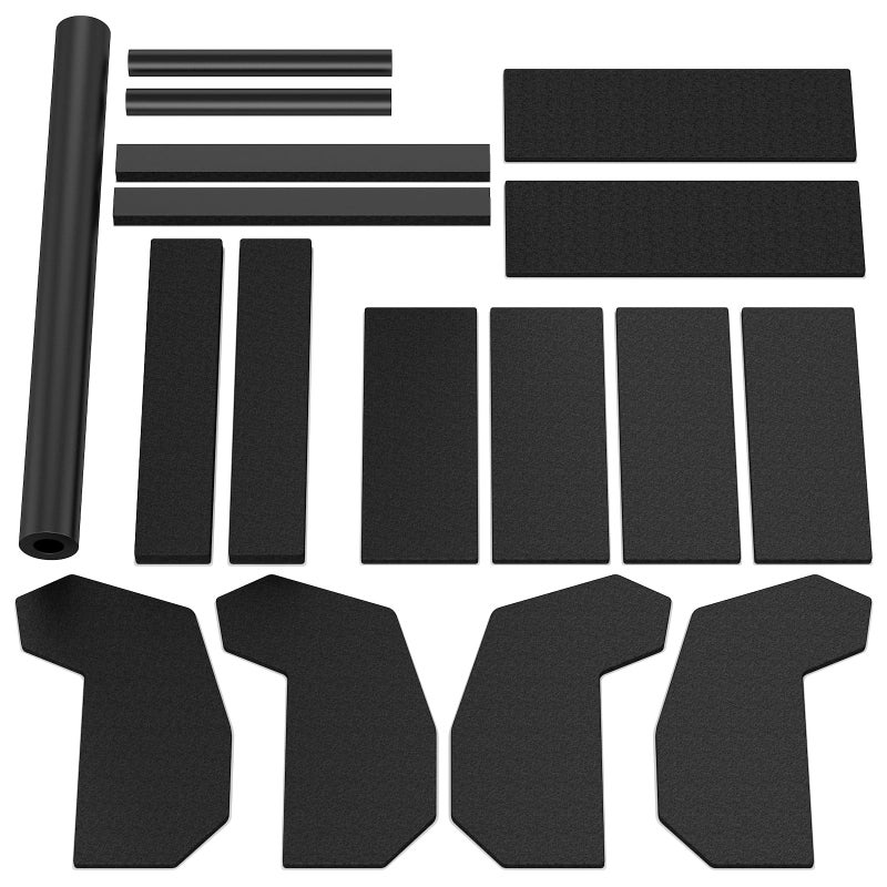 Moker 68026937AB Hardtop Foam Blocker Seal Kit for Jeep Wrangler JK 2007-2018ï¼ŒFoam with Adhesive, Foam Rubber,Replaces OE:68026937AA, 68026937AB - (17 Pieces Set) - Image 1