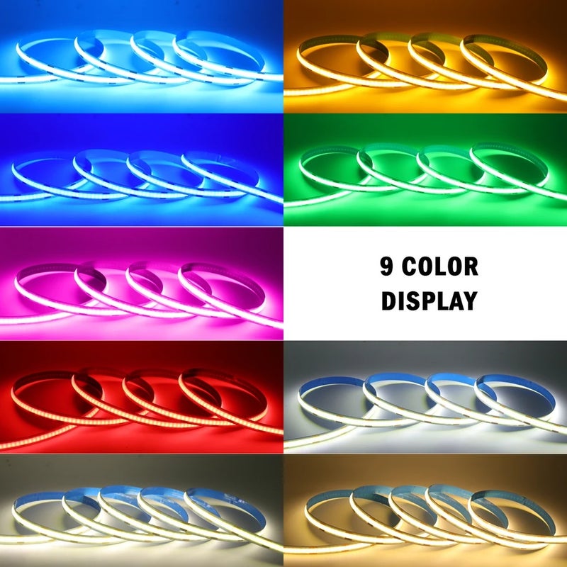KISUFU DC5V USB COB Led Strip Light White/Pink/Red/Yellow/Ice Blue/Green 8MM 320LEDs/M Flexible Night Light for Home Decor TV Backlight - Image 4