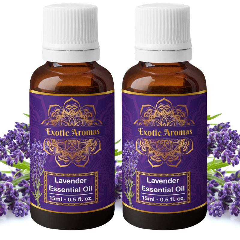 Exotic Aromas Lavender Essential Oil for Aroma Therapy, Stress Relief, Hair, Skin (15Ml + 15Ml) Pack of 2 - Image 4