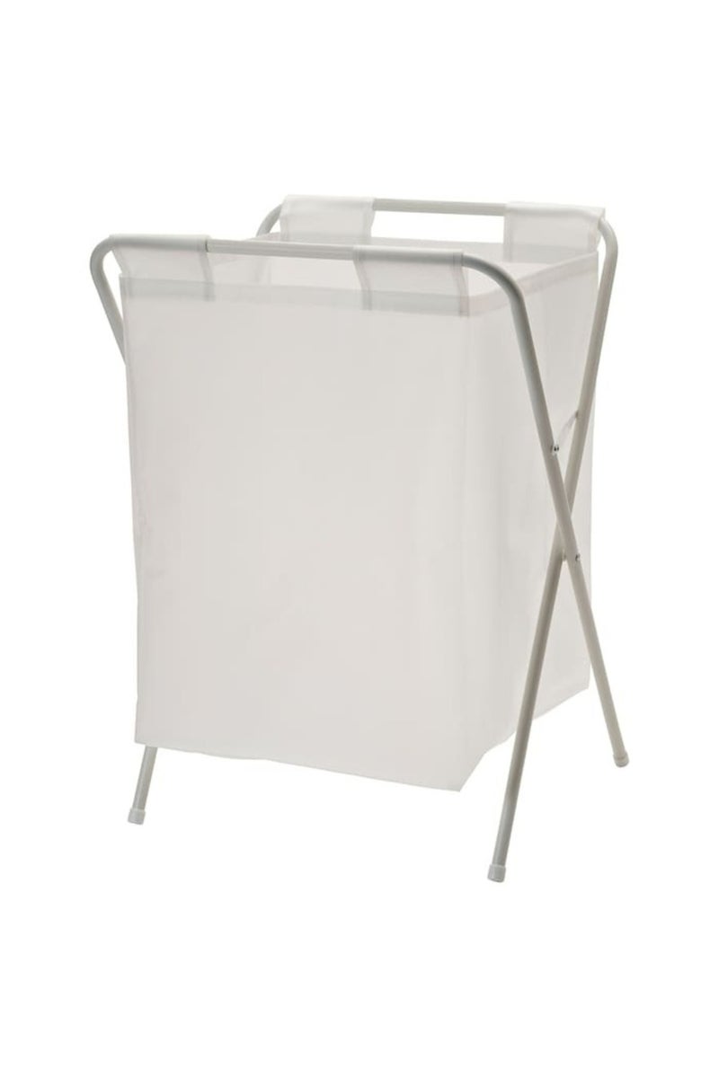 Jall JÄLL Laundry Bag with Stand – 50L Foldable White Mesh Hamper for Small Spaces - Image 1