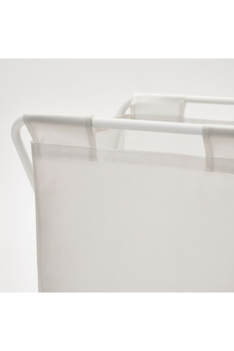 Jall JÄLL Laundry Bag with Stand – 50L Foldable White Mesh Hamper for Small Spaces - Image 4