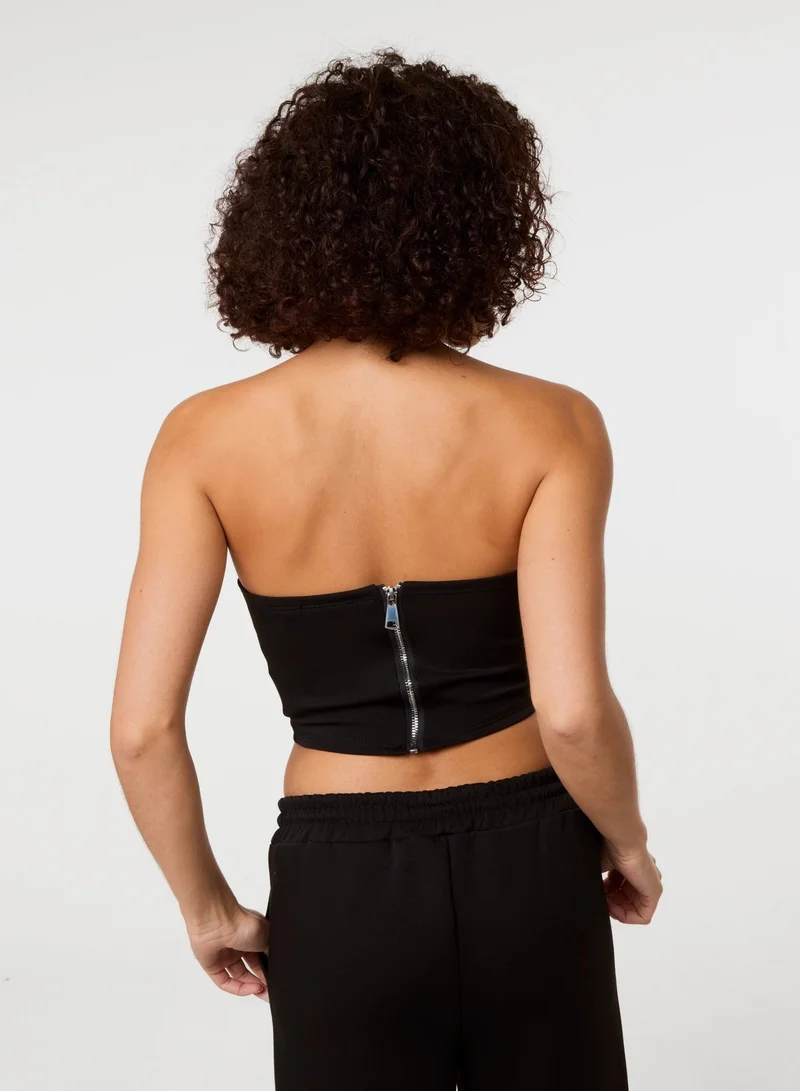 Pink Vanilla Bustier Jersey Zip Back