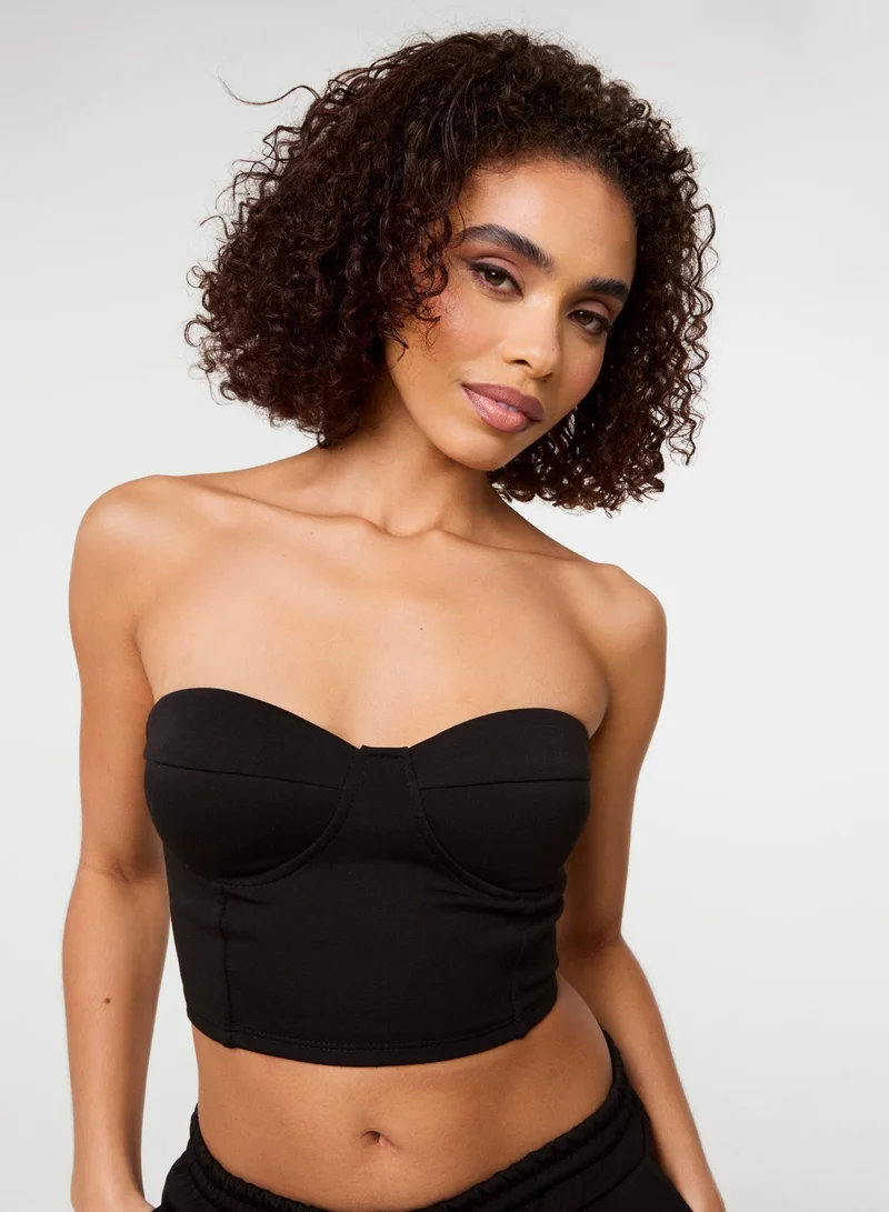 Pink Vanilla Bustier Jersey Zip Back