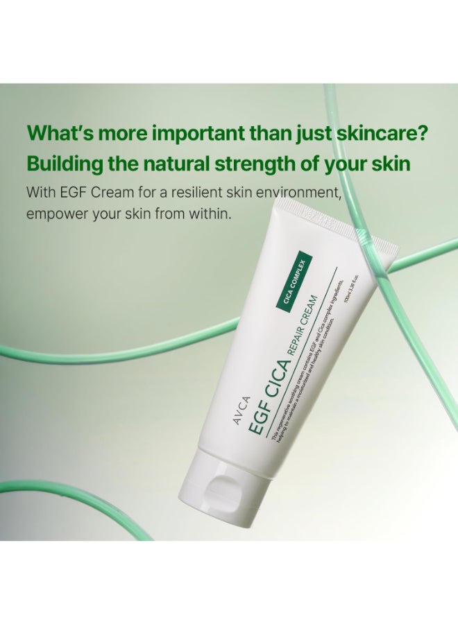 AVCA EGF Cica Repair Cream 100 mL 338 fl oz FragranceFree Moisturizer for Sensitive Skin with Centella Aloe FastAbsorbing DermatologistTested KBeauty - Image 4