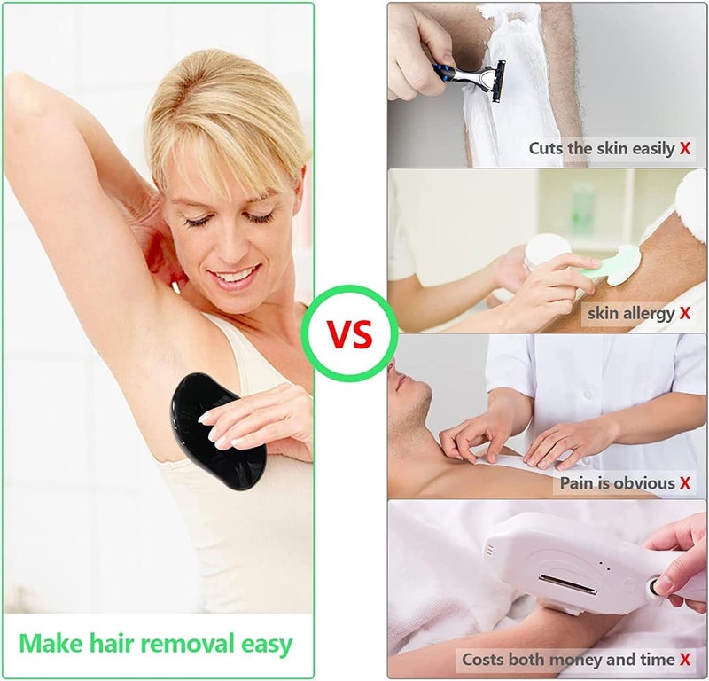 Deoxys Crystal Hair Eraser for Women and Men, Reusable Crystal Hair Remover Magic Painless Exfoliation Hair Removal Tool, Magic Hair Eraser for Back Arms Legs - Image 4