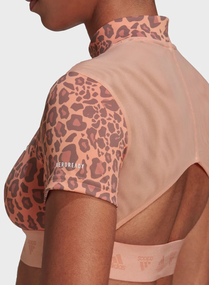 Adidas Logo Animal print Top