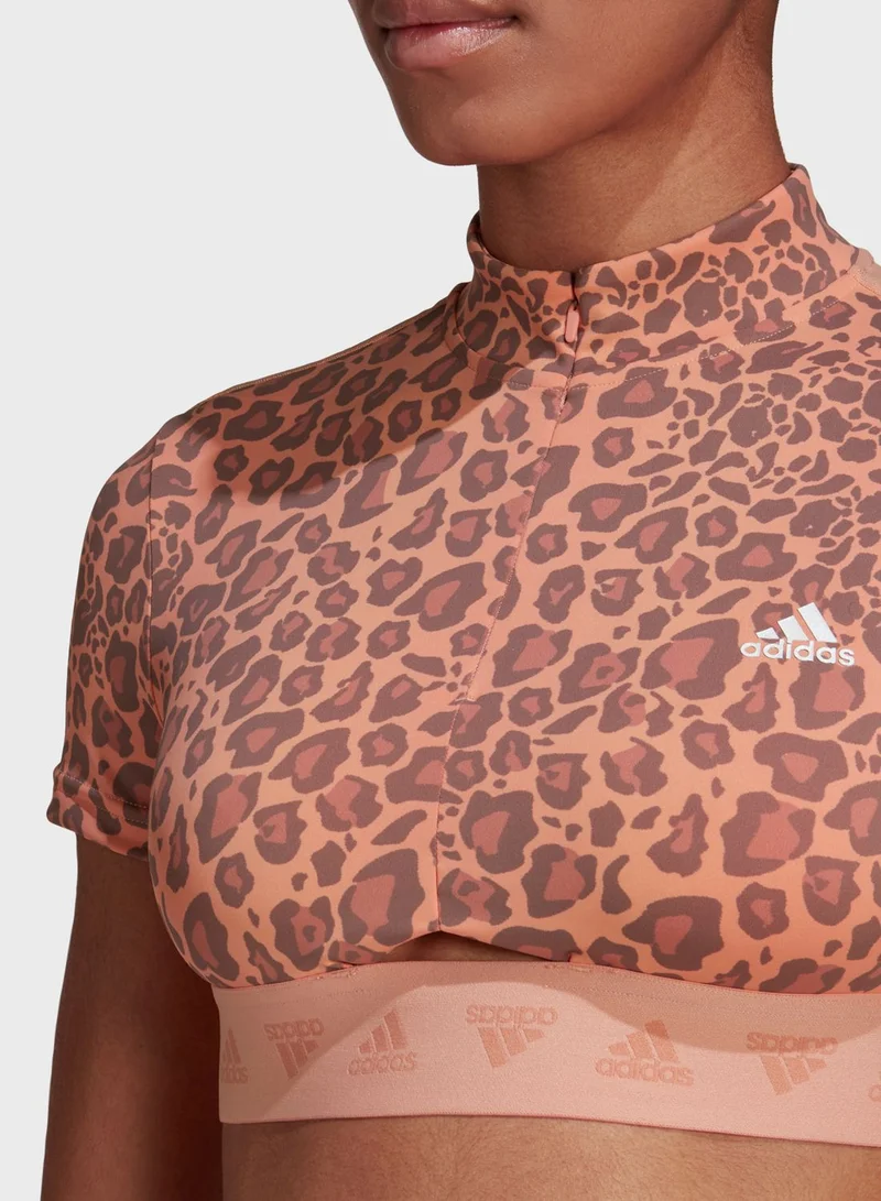 Adidas Logo Animal print Top