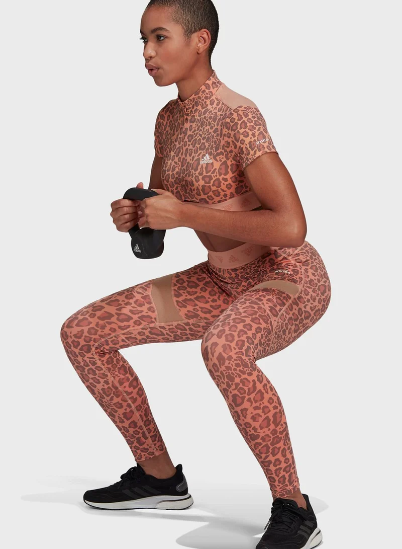 Adidas Logo Animal print Top