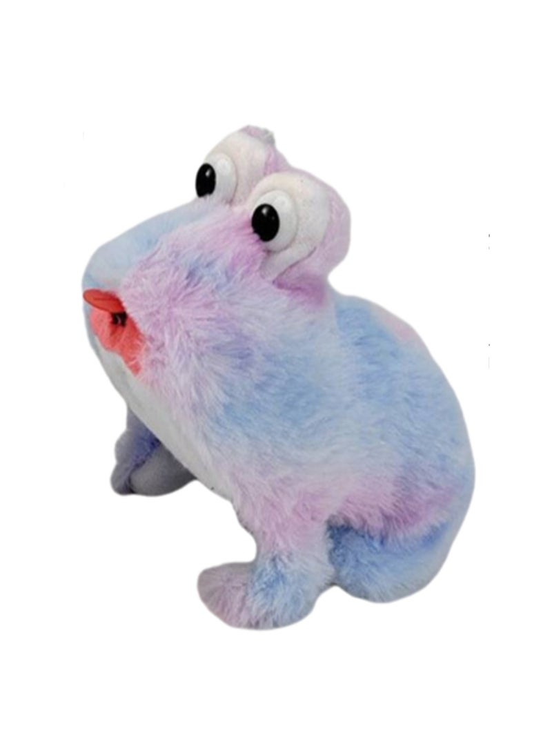 لعبة الضفدع الإلكترونية المحشوة الملونة تحاكي صوت النداء ويمكنها المشي، لعبة تفاعلية محشوة مناسبة للأطفال والرضع - Image 1