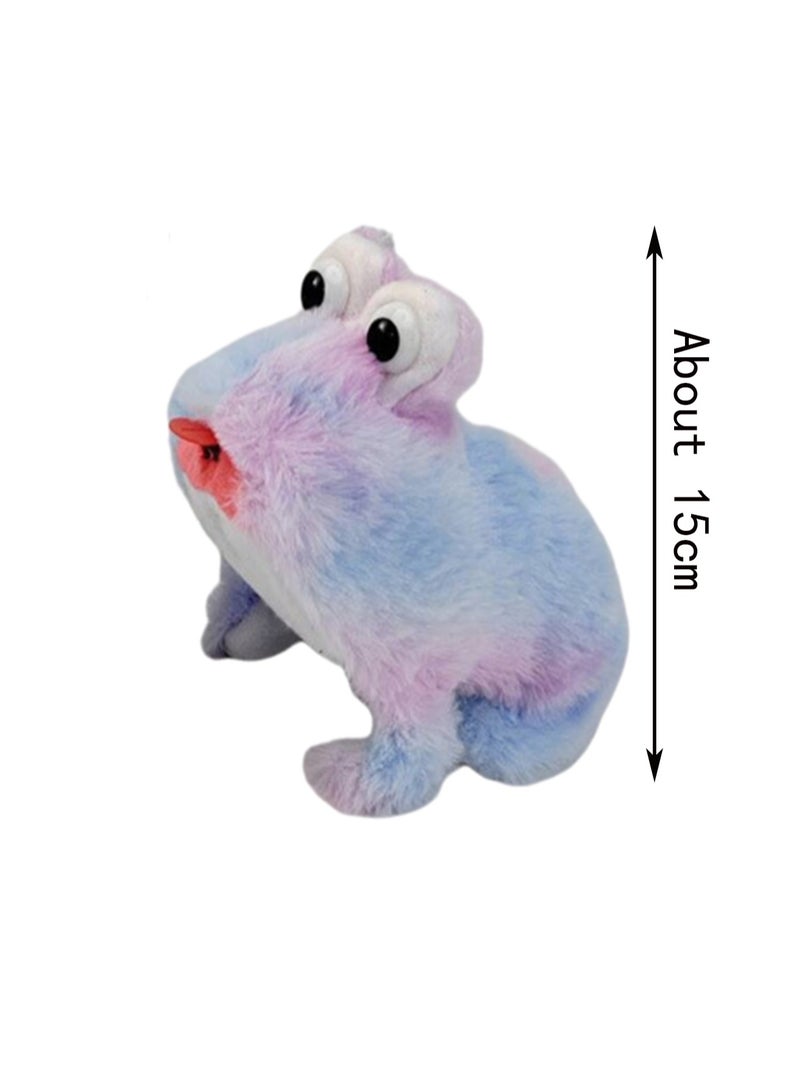 لعبة الضفدع الإلكترونية المحشوة الملونة تحاكي صوت النداء ويمكنها المشي، لعبة تفاعلية محشوة مناسبة للأطفال والرضع - Image 2