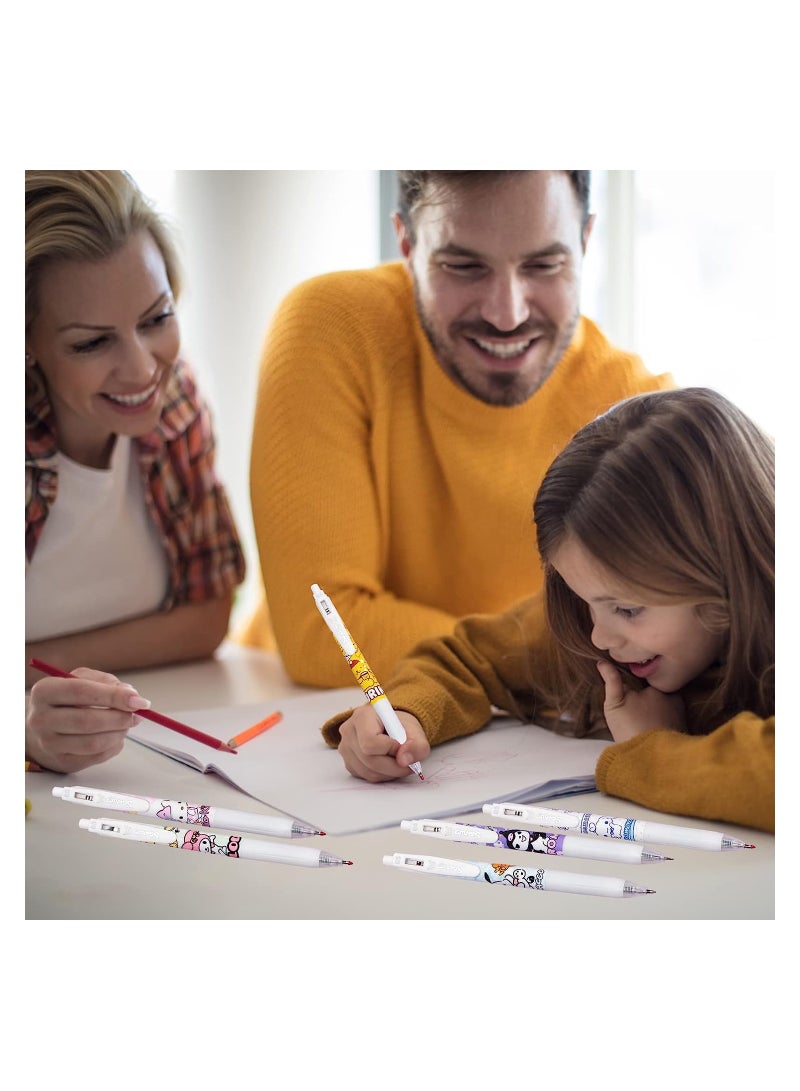 KASTWAVE Anime Cartoon Sanrio Gel Ink Pens Set, Kawaii Cute Neutral Black Ink 0.5mm Press Retractable Pen for Office School Supplies, 24 Pcs - Image 5