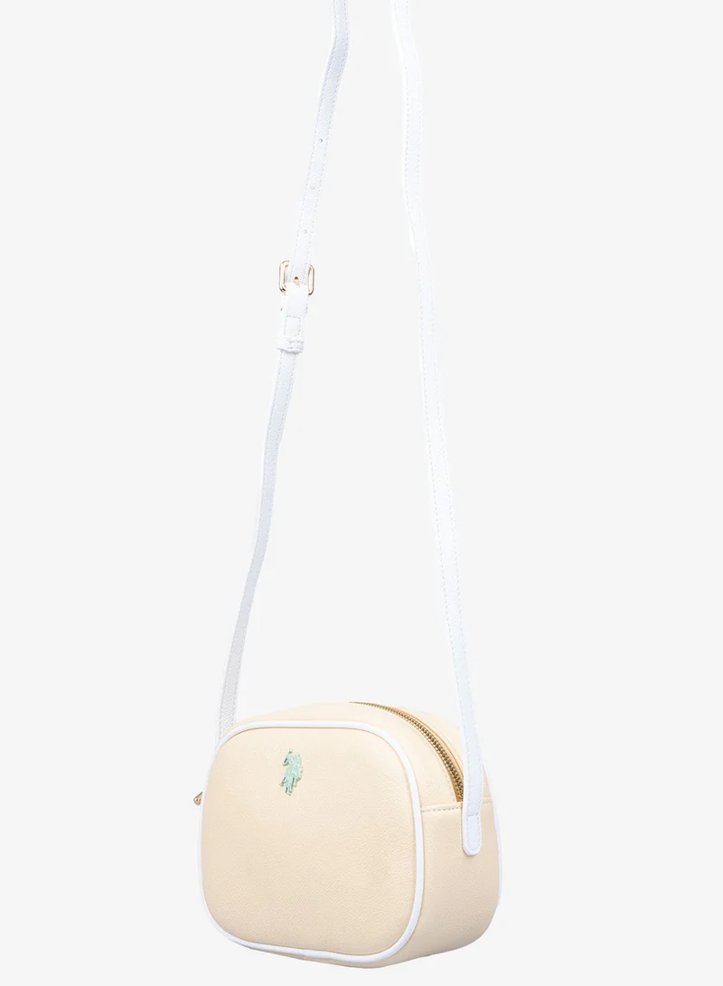 U.S. Polo Assn. YELLOW-WHITE-WHITE U.S. Polo Assn. Women's Crossbody Bag, Ladies Shoulder Bag Handbag for Ladies Travel Bag for Girls Yellow white for Women | Best Price UAE