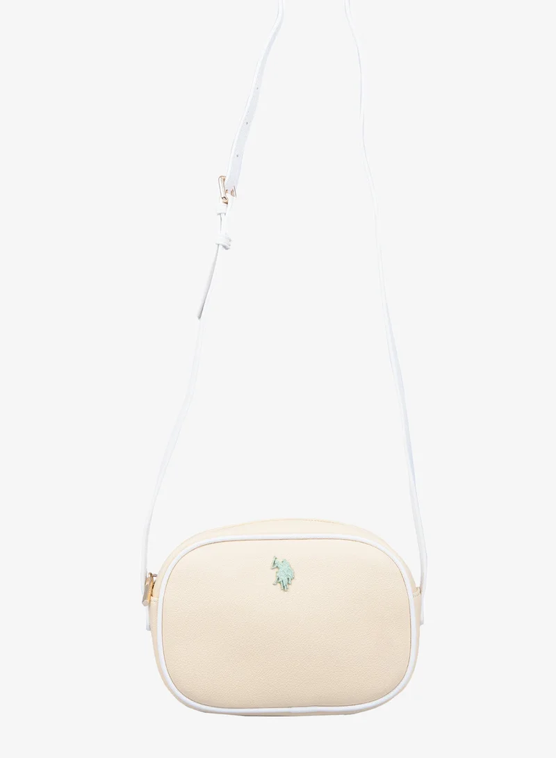 U.S. Polo Assn. YELLOW-WHITE-WHITE U.S. Polo Assn. Women's Crossbody Bag, Ladies Shoulder Bag Handbag for Ladies Travel Bag for Girls Yellow white for Women | Best Price UAE