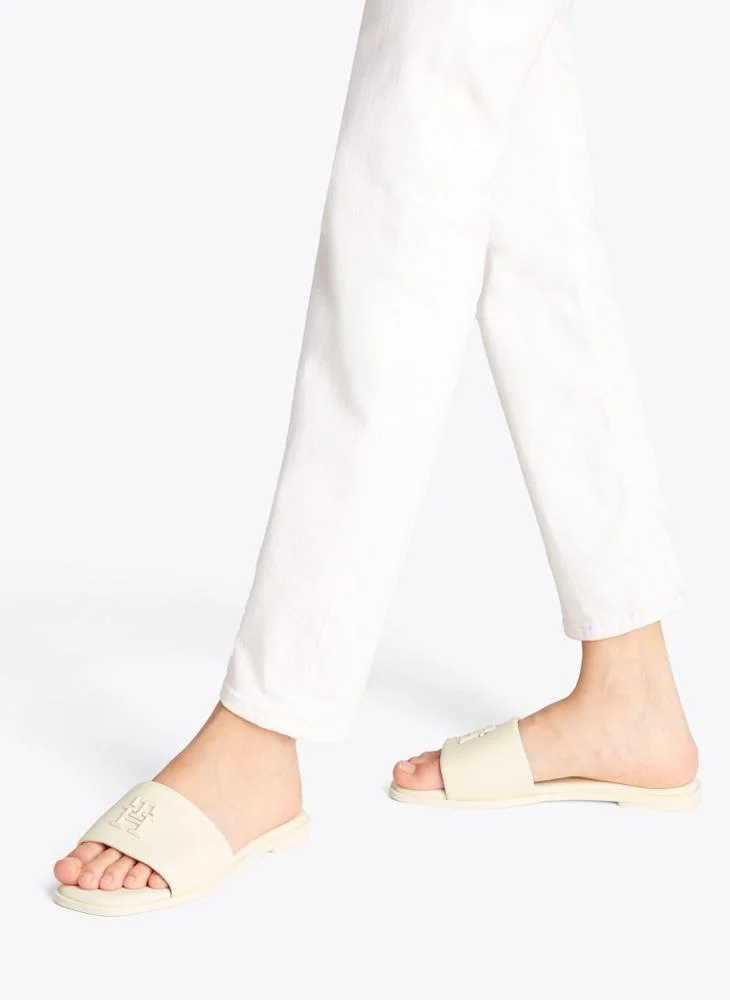 TOMMY HILFIGER Logo Hardware Leather Mule