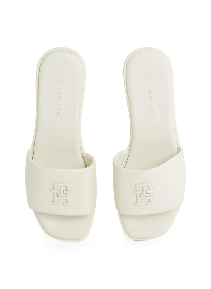 TOMMY HILFIGER Logo Hardware Leather Mule