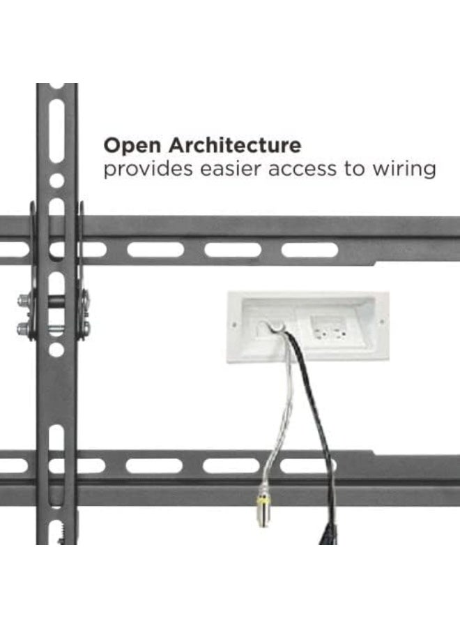 Fixed Wall Mount Bracket for 32–65 Inch LED/LCD/Plasma TVs – Heavy-Duty Steel Frame, Max VESA 400x400, Supports up to 45kg - Image 2
