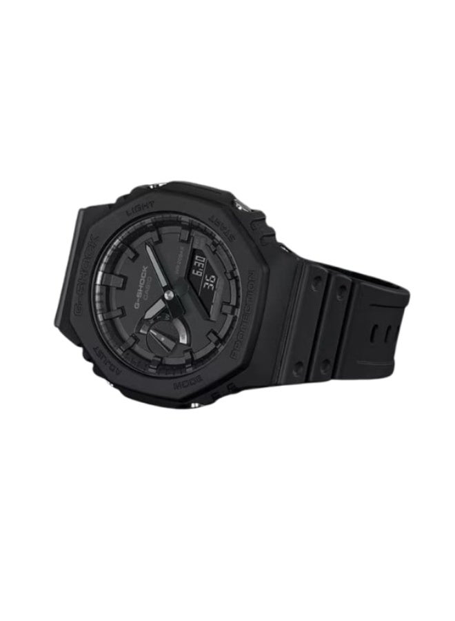 جي شوك ساعة كوارتز رياضية تناظرية رقمية للرجال GA-2100-1A1 - خفيفة الوزن، مقاومة للصدمات، تصميم أسود - Image 3