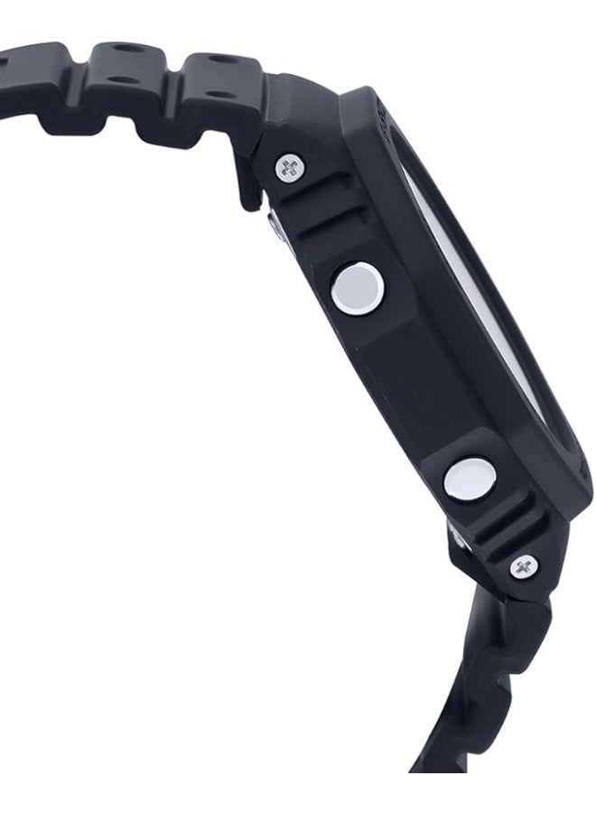 جي شوك ساعة كوارتز رياضية تناظرية رقمية للرجال GA-2100-1A1 - خفيفة الوزن، مقاومة للصدمات، تصميم أسود - Image 5