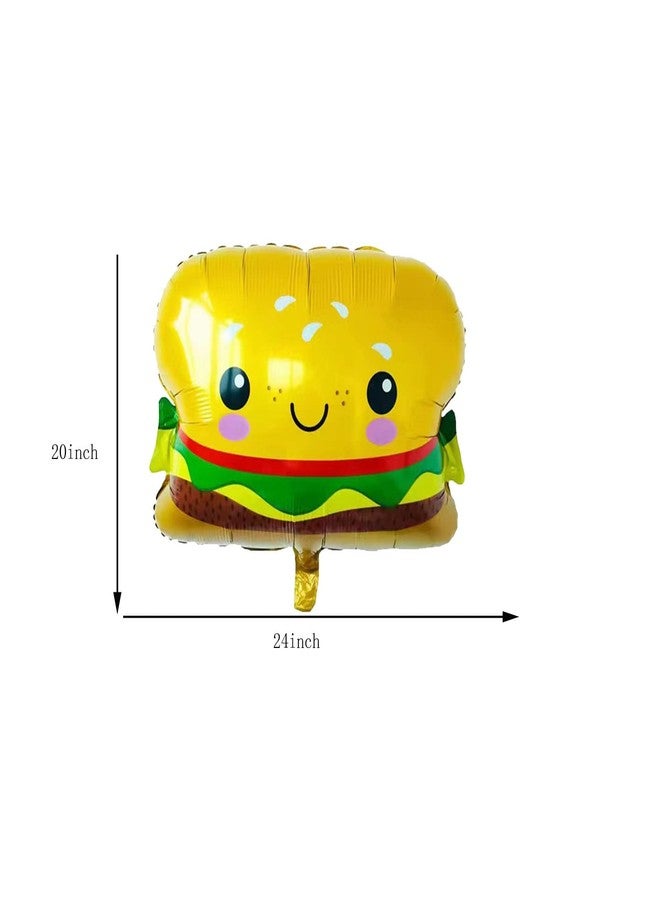 DYT 6PCS Hamburger Hot Dog Ketchup Bottles Mustard Bottles Foil Mylar Balloons Food Balloons for Birthday Barbecue Picnic Cookout Fast Food Snacks Themed Party Decorations - Image 5